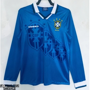 Brazílie 1996 Retro Venkovní Dres Dlouhý Rukáv